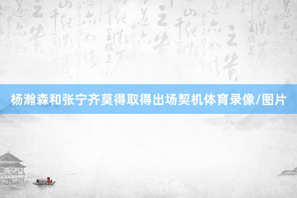 杨瀚森和张宁齐莫得取得出场契机体育录像/图片