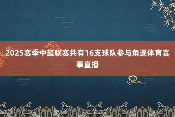2025赛季中超联赛共有16支球队参与角逐体育赛事直播