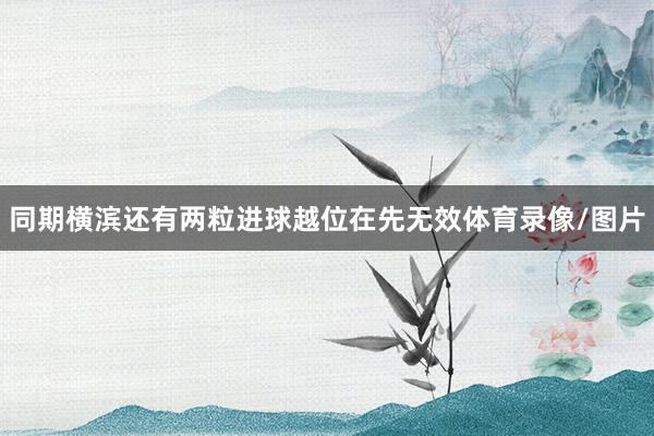 同期横滨还有两粒进球越位在先无效体育录像/图片