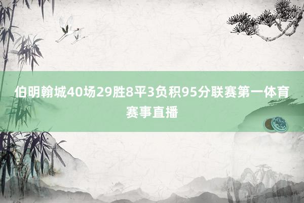 伯明翰城40场29胜8平3负积95分联赛第一体育赛事直播