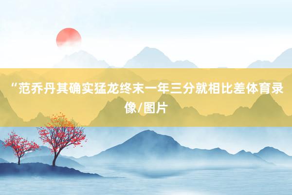 “范乔丹其确实猛龙终末一年三分就相比差体育录像/图片