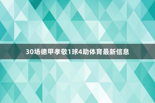 30场德甲孝敬1球4助体育最新信息