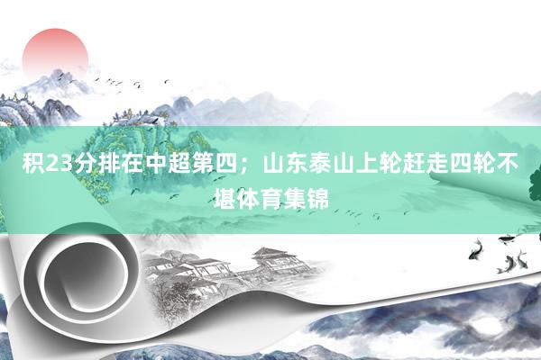 积23分排在中超第四；山东泰山上轮赶走四轮不堪体育集锦