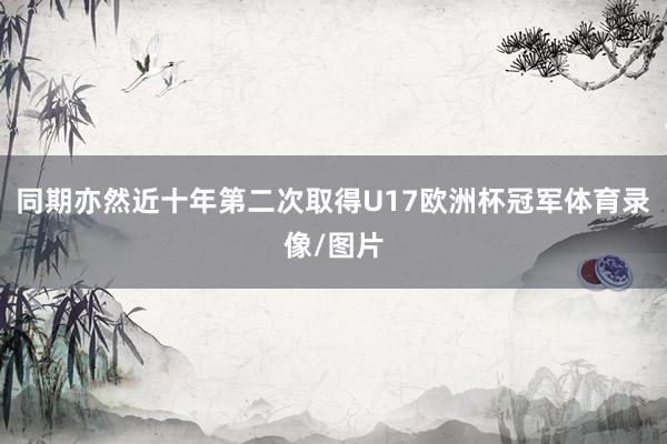 同期亦然近十年第二次取得U17欧洲杯冠军体育录像/图片