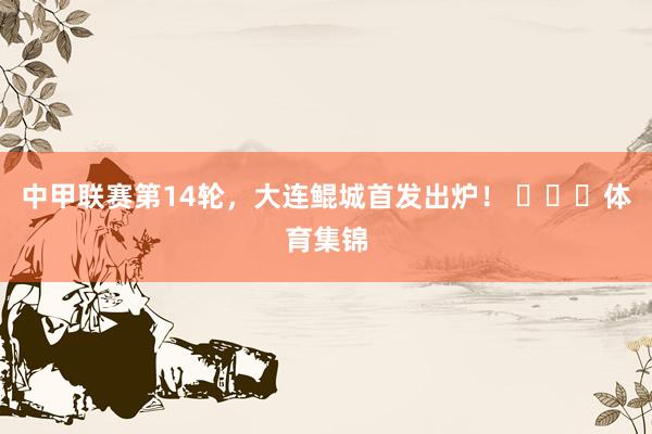 中甲联赛第14轮，大连鲲城首发出炉！ ​​​体育集锦