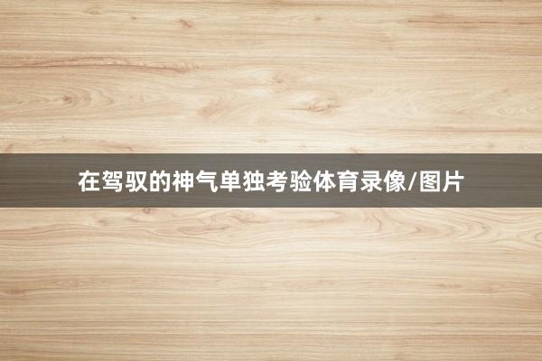 在驾驭的神气单独考验体育录像/图片