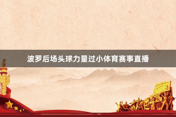 波罗后场头球力量过小体育赛事直播