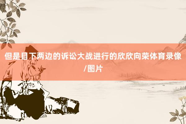 但是目下两边的诉讼大战进行的欣欣向荣体育录像/图片